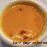 carrrot, ginger, cashew soup