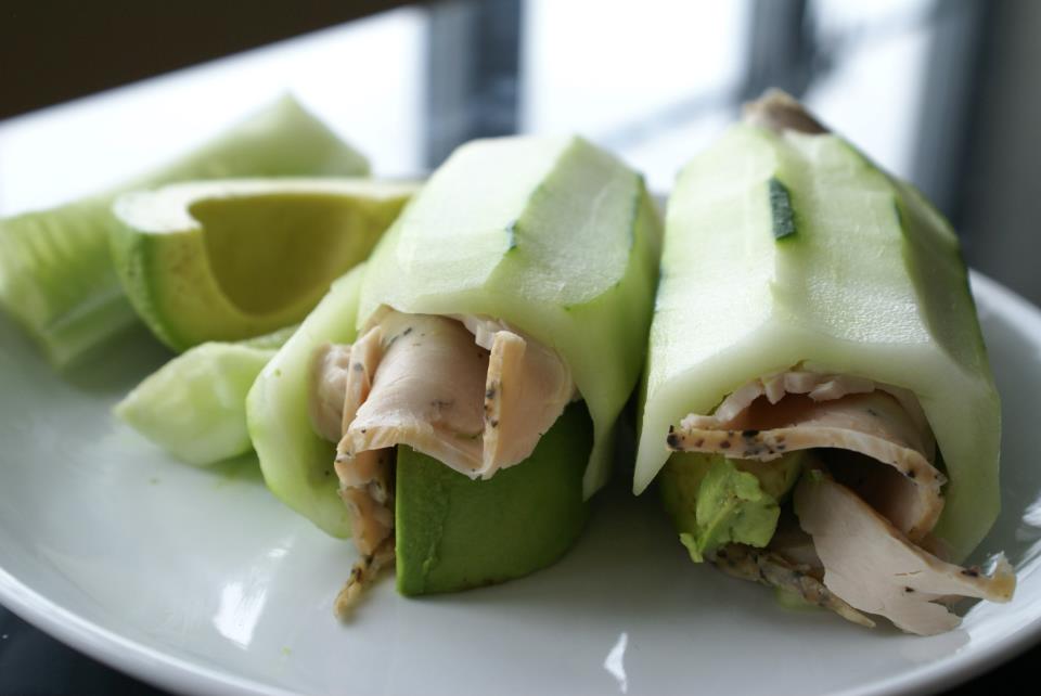 Paleo Turkey Avocado Cucumber Rolls