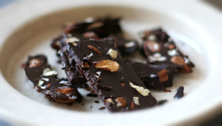 Coconut Oil Chocolate Almond Bark