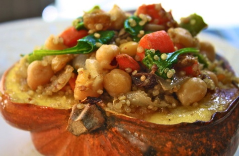 Gluten free, dairy free Stuffed Acorn Squash