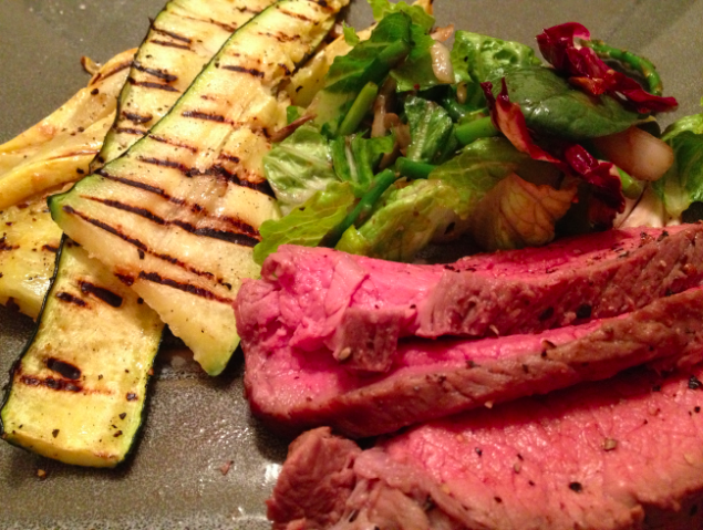 Amazingly simple Roast Beef with Grilled Squash
