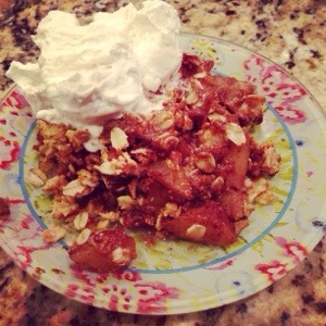 Vegan, gluten-free Baked Apple Crisp